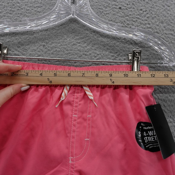 Hurley Boy's Swim Trunks Shorts Size S Faded Coral‎ 4-Way Stretch NWT - Picture 8 of 14